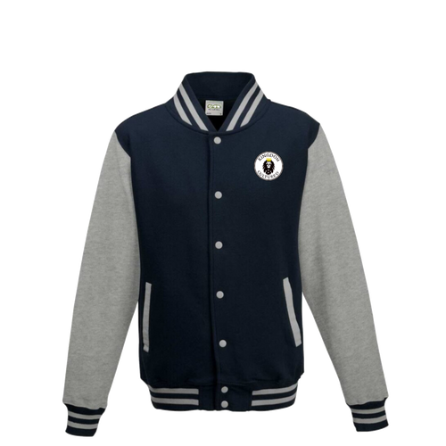 Kingdom Cultured Men’s letterman gray/ “Dem Boys” navy