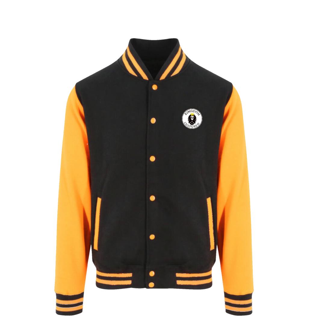 Kingdom Cultured Men’s letterman black/ Oriole orange